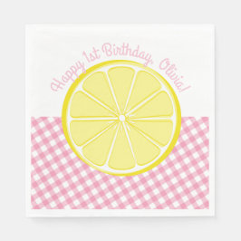 Rosa Lemonade Party Napkins Pappersservett
