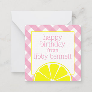 Rosa Lemonade Personlig Gift-kuvert Anteckningskort