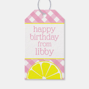 Rosa Lemonade Personlig Gift-Märkre Presentetikett