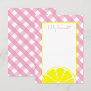 Rosa Lemonade Personlig Note-kort Tack Kort