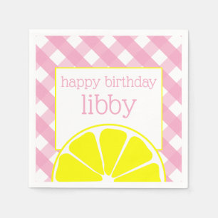 Rosa Lemonade Personlig Party Napkins Pappersservett