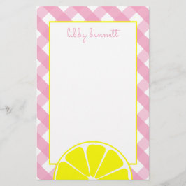 Rosa Lemonade Personlig Stationery
