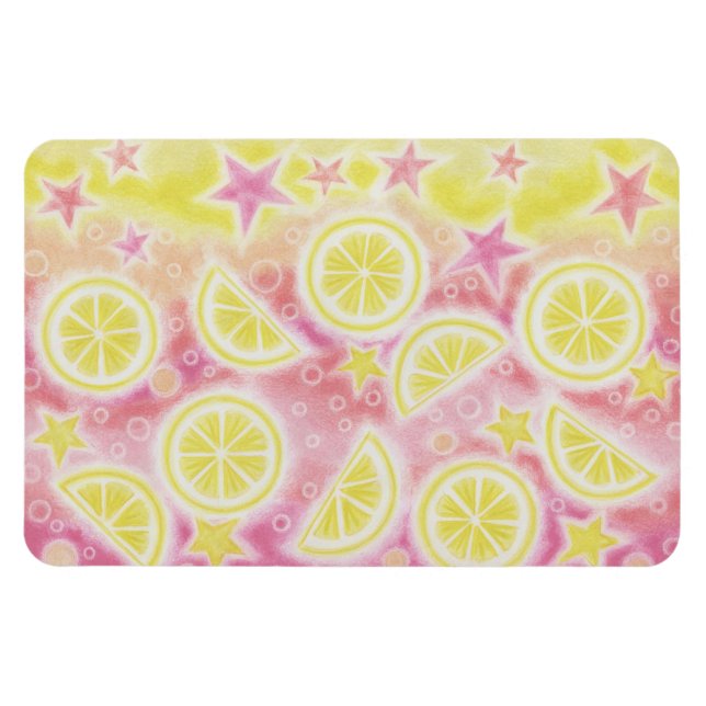 Rosa Lemonade Premiummagnet Magnet (Horisontell)