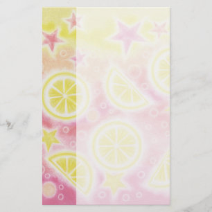 Rosa Lemonade-stationär rand Brevpapper