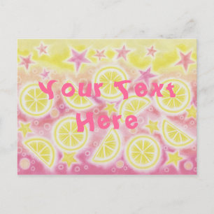 Rosa Lemonade vykort för din text