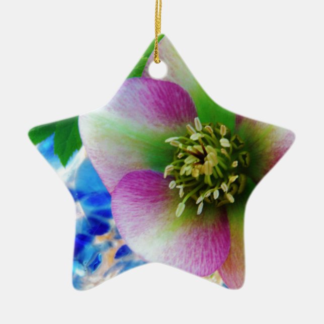 Rosa Lenten Ro blue glass boll Julgransprydnad Keramik (Framsidan)