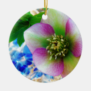 Rosa Lenten Ro blue glass boll Julgransprydnad Keramik