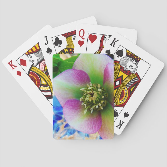 Rosa Lenten Ro blue glass boll Spel Kort (Baksidan)