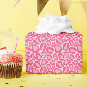 Rosa Leopard Animal Print Presentpapper