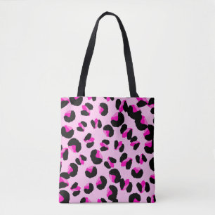 Rosa leopard. Animaliskt skinn mönster. Leopard. P Tygkasse