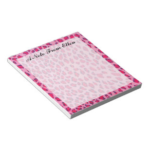 Rosa Leopard Anteckningsblock
