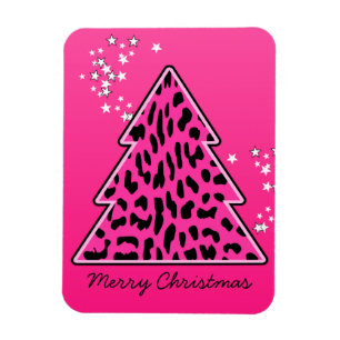 Rosa Leopard Cheetah Julgran Magnet
