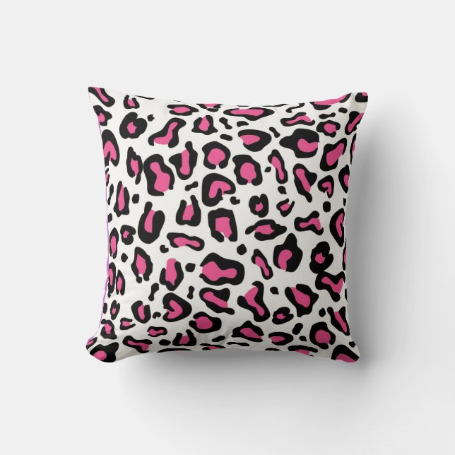 Rosa Leopard Design Dekorativ kudde Home Decor (Framsida)