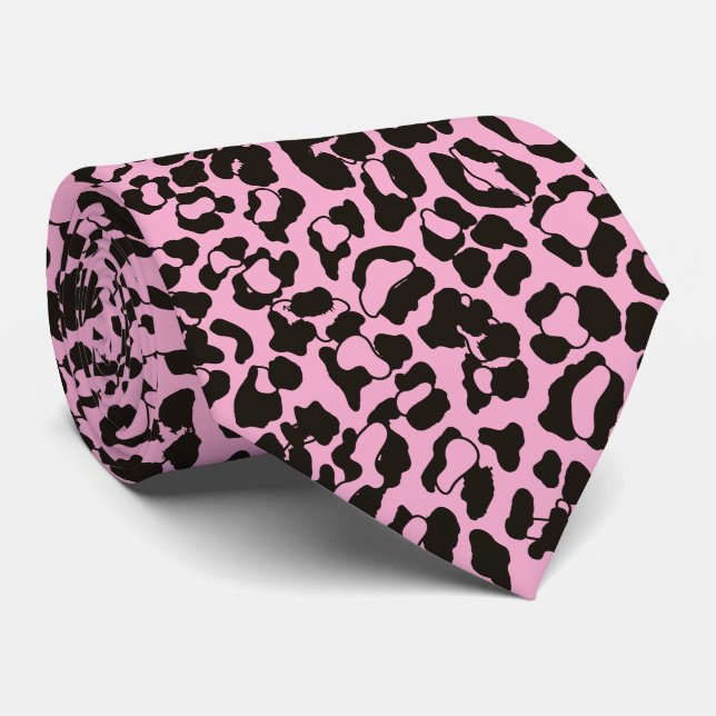 Rosa Leopard Djurtryck Slips (Rullad)