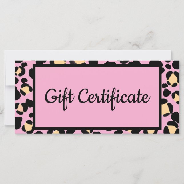  Rosa Leopard Lash Beauty Gift Certificate (Framsida)