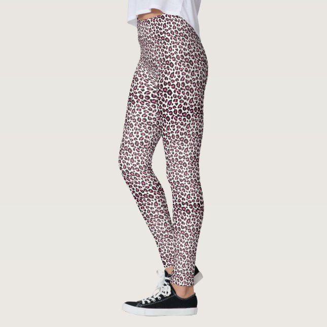 Rosa Leopard Leggings (Vänster)
