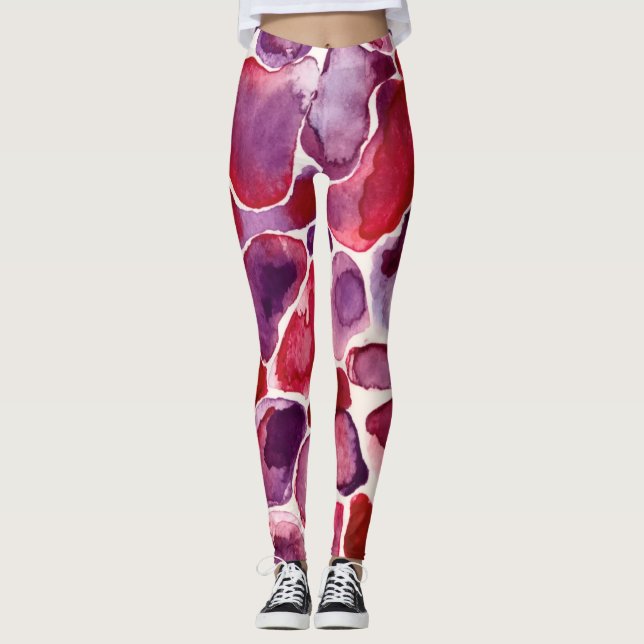 Rosa Leopard Leggings (Framsida)