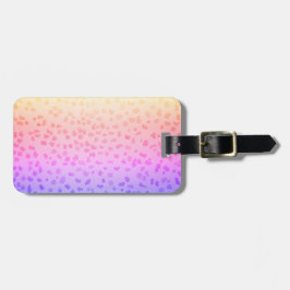 Rosa Leopard Luggage Tag Bagagebricka