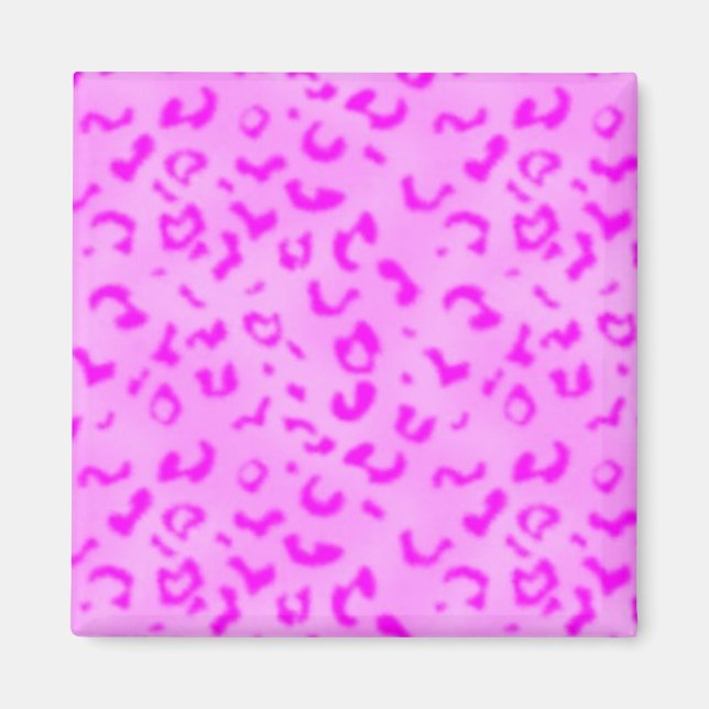 Rosa leopard magnet (Framsidan)