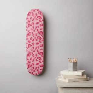 Rosa Leopard Mönster Mini Skateboard Bräda 18,5 Cm