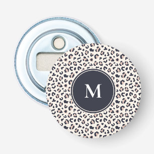 Rosa Leopard mönster monogram Flasköppnare