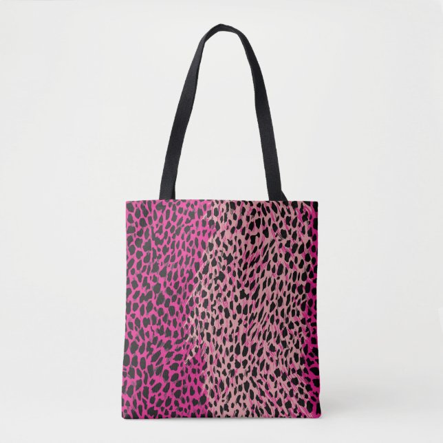 Rosa leopard mönster textilfabrikanimal, backgrou tygkasse (Framsida)