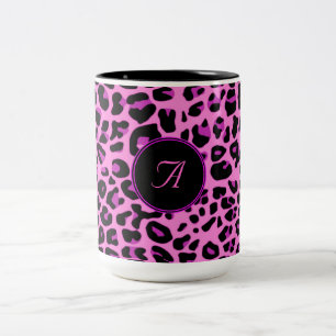 Rosa Leopard Mugg