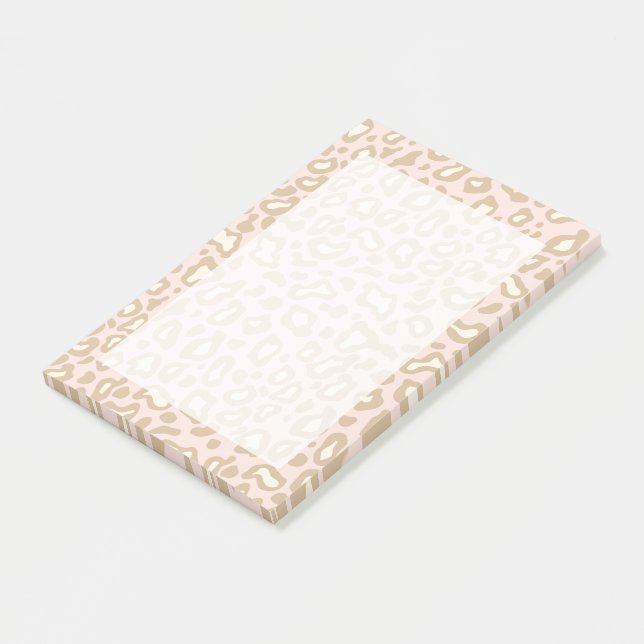 Rosa Leopard Post It Notes Present Post-it Block (Vinklad)