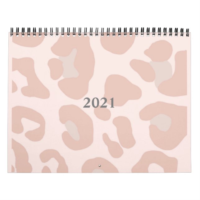 Rosa Leopard Print 2021 Calendar Kalender (Omslag)