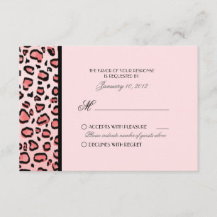 Rosa Leopard Print Anpassningsbar OSA Kort