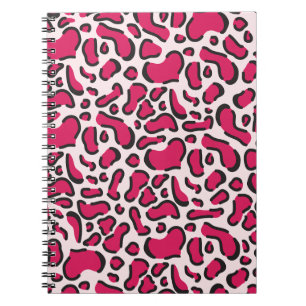 Rosa leopard print anteckningsbok