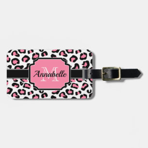 Rosa Leopard Print Bagagebricka