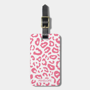 Rosa Leopard Print Bagagebricka
