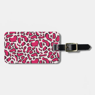 Rosa leopard print bagagebricka