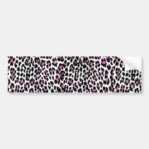 rosa leopard print bildekal