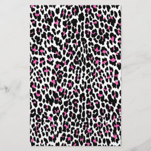 rosa leopard print brevpapper