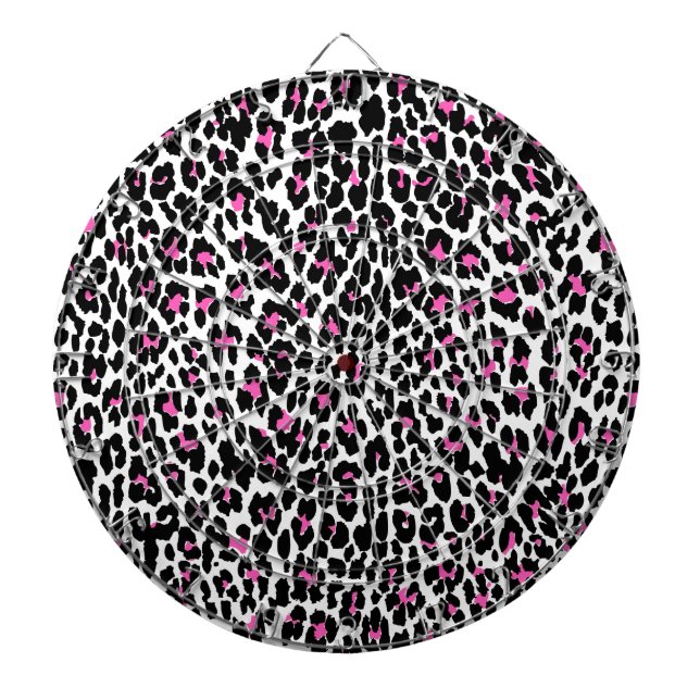 rosa leopard print darttavla (Framsidan)