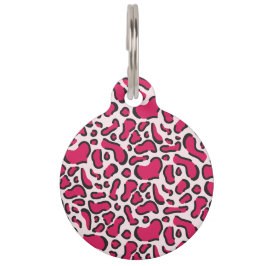 Rosa leopard print djurbricka