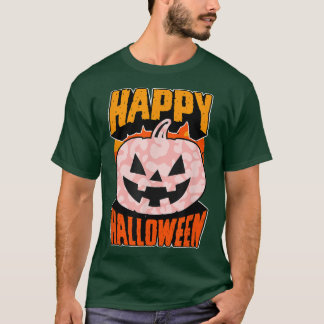 Rosa Leopard Print Happy halloween Party Jack O La T Shirt