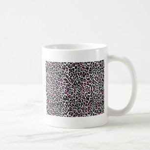 rosa leopard print kaffemugg