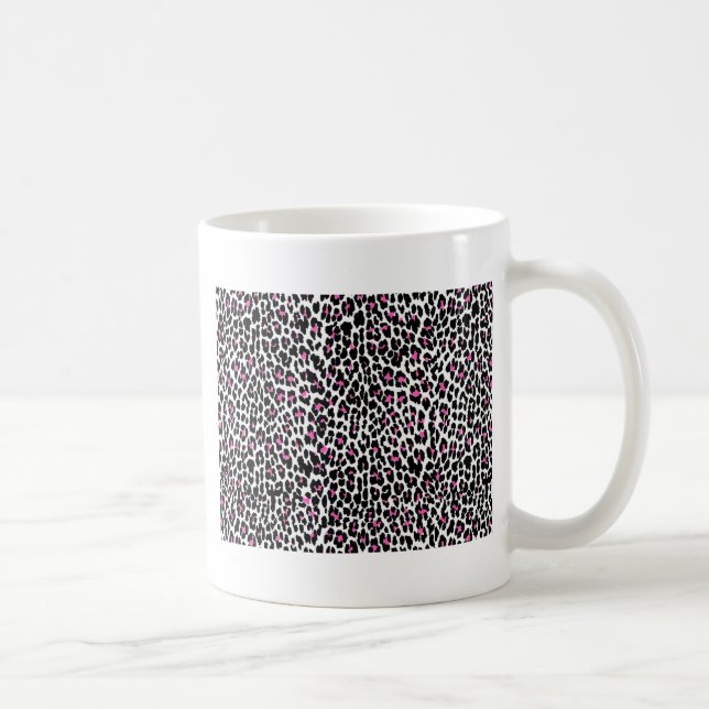 rosa leopard print kaffemugg (Höger)