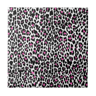 rosa leopard print kakelplatta