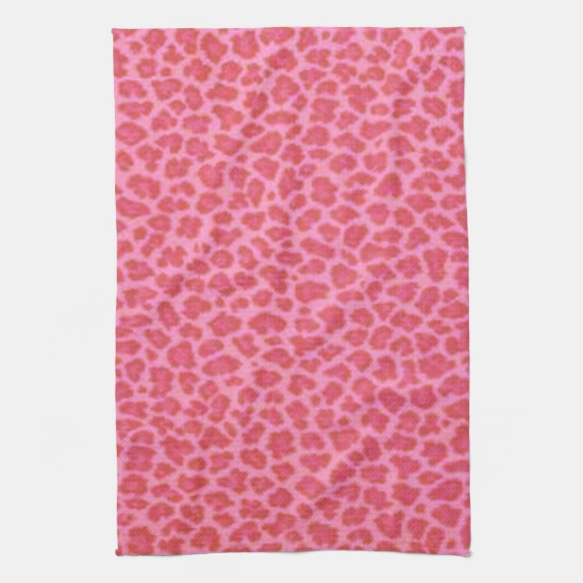 Rosa Leopard Print Kitchen Towel Kökshandduk (Vertikal)