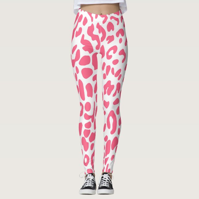 Rosa Leopard Print Leggings (Framsida)