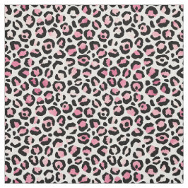 Rosa Leopard Print on White Tyg