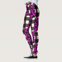 Rosa leopard print plaid All-over-Print Leggings
