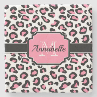 Rosa Leopard Print Stenunderlägg