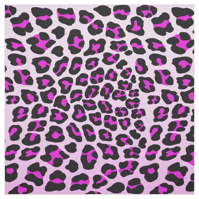 Rosa leopard print tyg (Provkarta)
