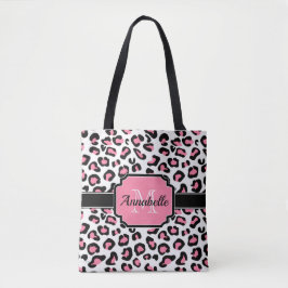 Rosa Leopard Print Tygkasse