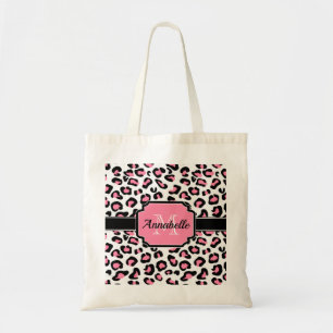 Rosa Leopard Print Tygkasse